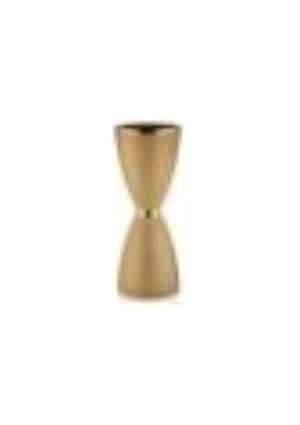 Textured Dark Konik Saksı Gold 34*34*90 cm