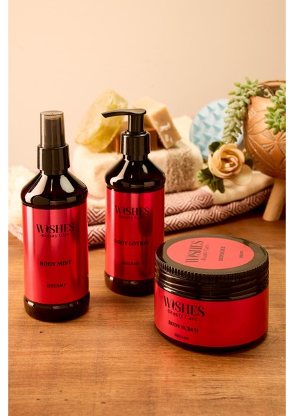 Dreamy Vücut Bakım Seti : Losyon, Mist ve Peeling ile Komple Bakım