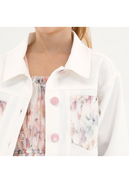 Kız Çocuk Cebi Tül Detaylı Ceket fiyatları