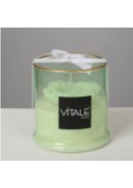 Çiçek Dekorlu Mum1 190 gr