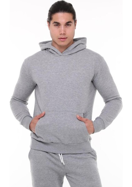 Erkek 3 Iplik Içi Pamuklu Oversize Uzun Kollu Sweatshirt