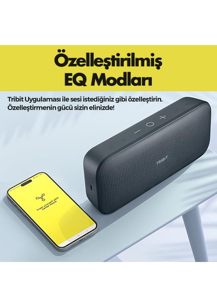 BTS13 Stormbox Flow 25W 30 Saat Oynatma Süresi IP67 Su Geçirmez Powerbank Özellikli Taşınabilir Tws Bluetooth Hoparlör Siyah