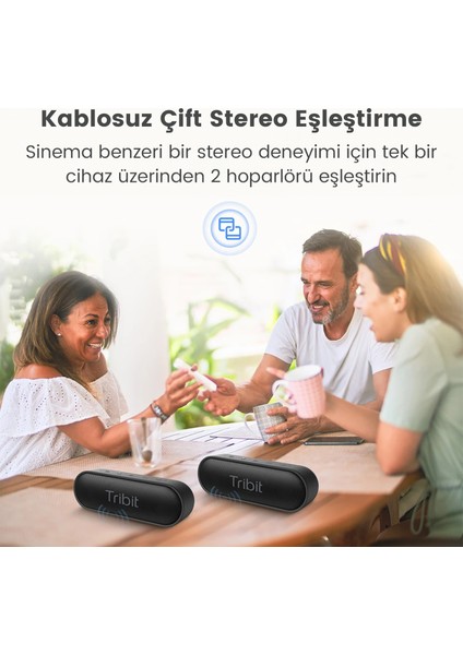 BTS20C Xsound Go 2X8W 24 Saat Oynatma Süresi Ipx7 Su Geçirmez Taşınabilir Tws Bluetooth Hoparlör Siyah