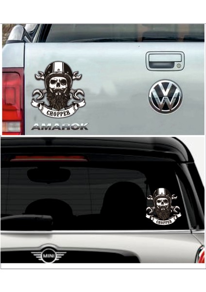 Kurukafa Choper Kask Araba Oto Motosiklet Sticker 00072