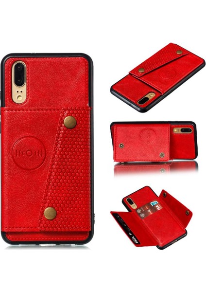 Cüzdan Kılıf Için Huawei P20 Darbeye Koruyucu Buit Demir Cüzdan Kılıf (Yurt Dışından)
