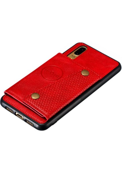 Cüzdan Kılıf Için Huawei P20 Darbeye Koruyucu Buit Demir Cüzdan Kılıf (Yurt Dışından)