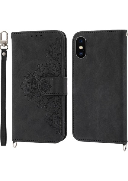Iphone 11 X/xs Darbeye Dayanıklı Kabartmalı Çoklu Kredi Kartı Için Flip Case (Yurt Dışından)