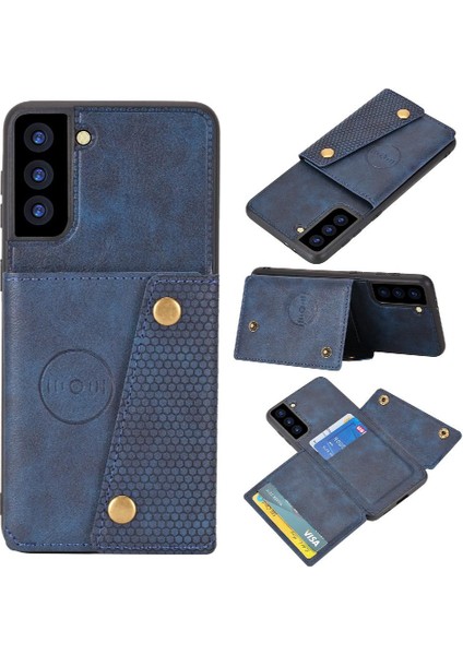 Samsung Galaxy S22 5g Kart Tutucu Kickstand Buit Için Cüzdan Kılıf Demir (Yurt Dışından)