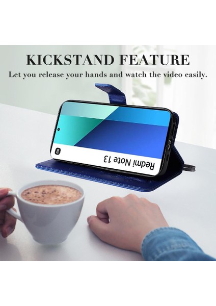 Xiaomi Redmi Not 13 Için Flip Case 4g Flip Kickstand Pu Deri Darbeye (Yurt Dışından) modelleri