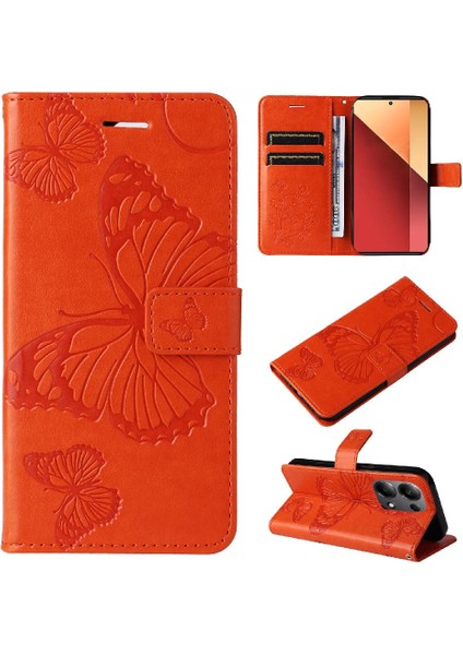 Xiaomi Poco M6 Pro 4g Için Flip Case Pu Deri Kart Yuvası Standı ile Çevirin (Yurt Dışından)