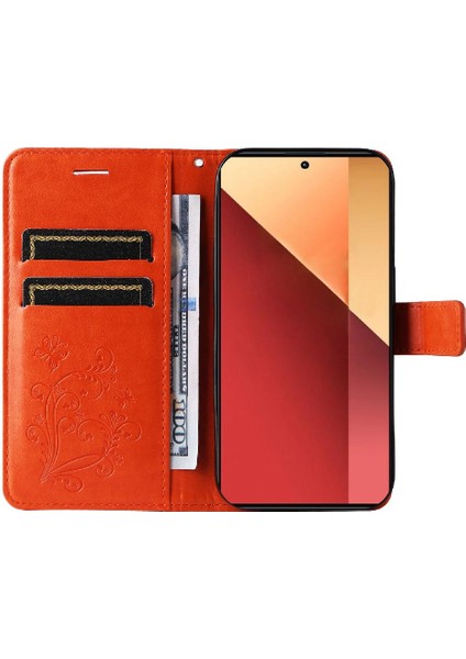 Xiaomi Poco M6 Pro 4g Için Flip Case Pu Deri Kart Yuvası Standı ile Çevirin (Yurt Dışından)
