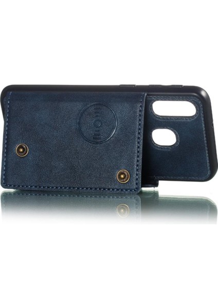 Cüzdan Kılıf Için Huawei P20 Lite Buit Demir Kickstand Kart Tutucu Cüzdan (Yurt Dışından)