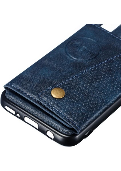Cüzdan Kılıf Için Huawei P20 Lite Buit Demir Kickstand Kart Tutucu Cüzdan (Yurt Dışından)