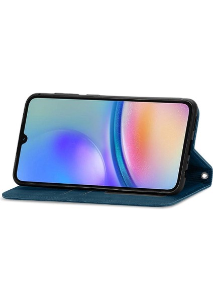 Samsung Galaxy A05S 4g Için Flip Case Darbeye Deri Kılıf Basit Flip (Yurt Dışından)