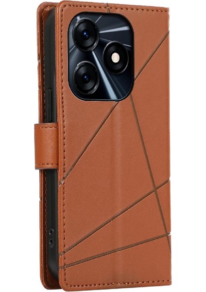 Tecno Spark 10 Şok Emici Darbeye Dayanıklı Kickstand Üç Için Flip Case (Yurt Dışından)