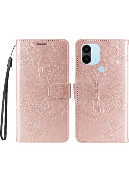Xiaomi Redmi A1 Artı Manyetik Kapak Için Flip Case Kart Yuvası Standı ile Pu (Yurt Dışından)