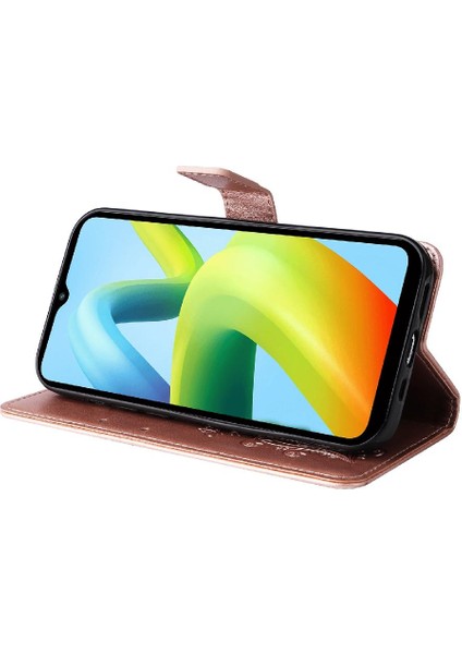 Xiaomi Redmi A1 Artı Manyetik Kapak Için Flip Case Kart Yuvası Standı ile Pu (Yurt Dışından)