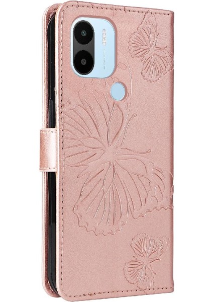 Xiaomi Redmi A1 Artı Manyetik Kapak Için Flip Case Kart Yuvası Standı ile Pu (Yurt Dışından)