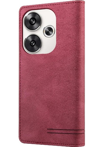 Xiaomi Poco F6 Iki Kart Yuvaları Kickstand Premium Deri Için Flip Case (Yurt Dışından)