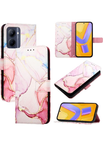Realme C33 Pu Deri Cüzdan Kickstand Mermer Desen Için Kılıf (Yurt Dışından) indirimleri