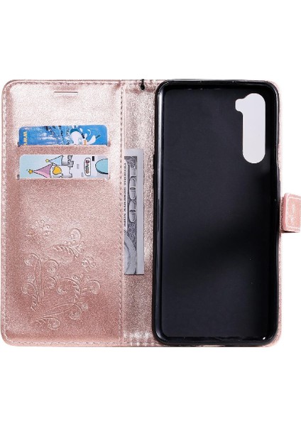 Kart Yuvası Standı ile Oneplus Nord Için Flip Case Manyetik Kapak Pu Deri (Yurt Dışından) modelleri