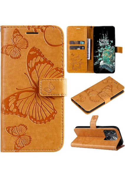 Oneplus 10T Için Flip Case Pu Deri Flip Kickstand Darbeye Kapak Kapak (Yurt Dışından)
