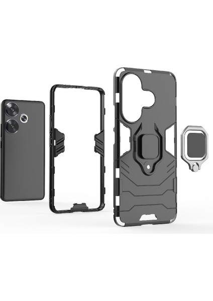 Xiaomi Poco F6 Kickstand 360&DEG; Dönen Halka Darbeye Kapak Damla (Yurt Dışından)