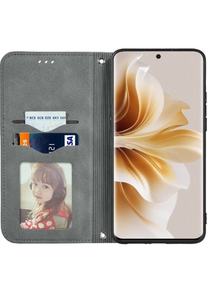 Oppo Oppo 11 Pro 5g Için Flip Case Darbeye Cüzdan Deri Kılıf Flip (Yurt Dışından)