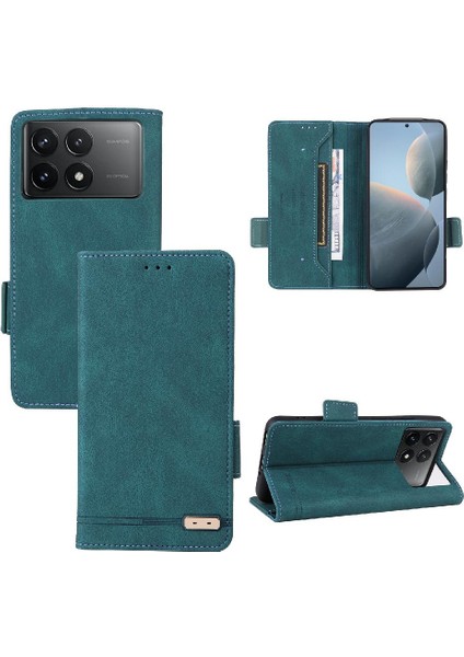 Xiaomi Poco F6 Pro Deri Kart Tutucu ile Folio Flip Case (Yurt Dışından)