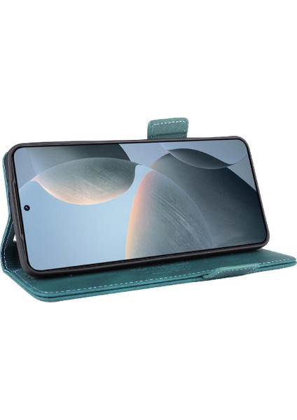 Xiaomi Poco F6 Pro Deri Kart Tutucu ile Folio Flip Case (Yurt Dışından)