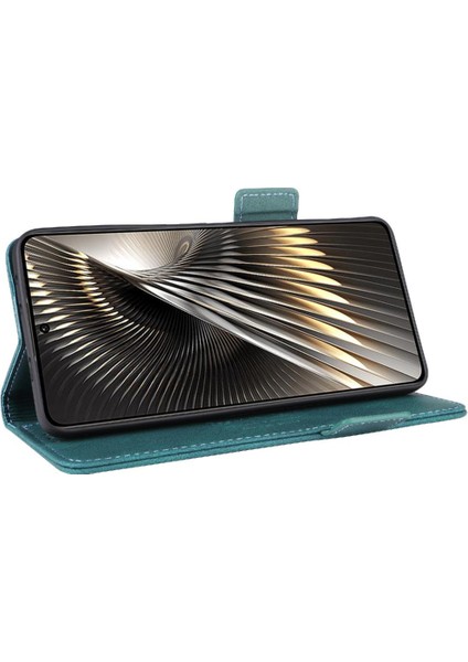 Xiaomi Poco F6 Deri Folio Flip Case Manyetik Karbon Fiber (Yurt Dışından)