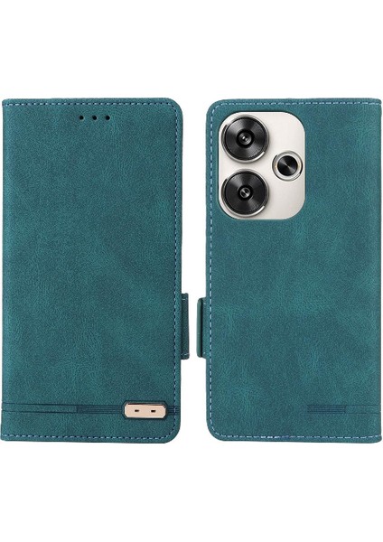 Xiaomi Poco F6 Deri Folio Flip Case Manyetik Karbon Fiber (Yurt Dışından)