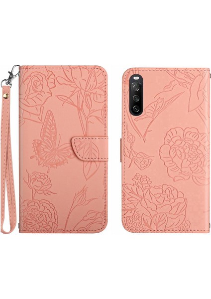 Sony Xperia 10 Vi Anti-Damla Koruma Çiçekler ve Deri Için Flip Case (Yurt Dışından)