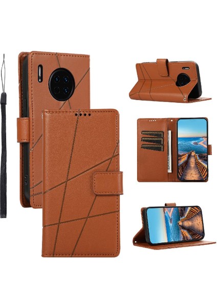 Huawei Mate 30 Için Flip Case Kickstand Üç Kart Yuvaları Şok Emici (Yurt Dışından)