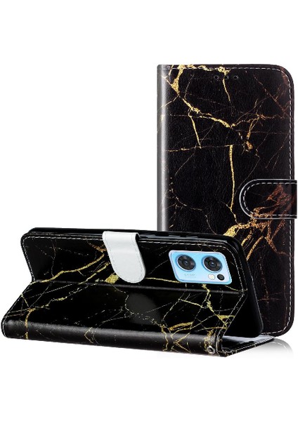 Oppo Bulmak Için Flip Case X5 Lite Manyetik Pu Deri Cüzdan Mermer Desen (Yurt Dışından)