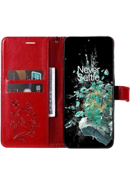 Oneplus 10T Için Flip Case Pu Deri Flip Kickstand Darbeye Kapak Kapak (Yurt Dışından)
