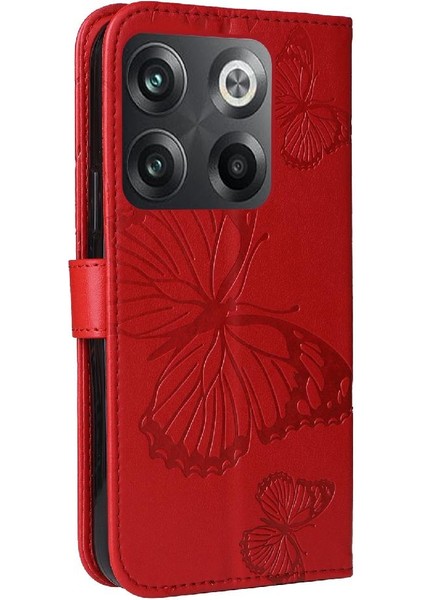 Oneplus 10T Için Flip Case Pu Deri Flip Kickstand Darbeye Kapak Kapak (Yurt Dışından)