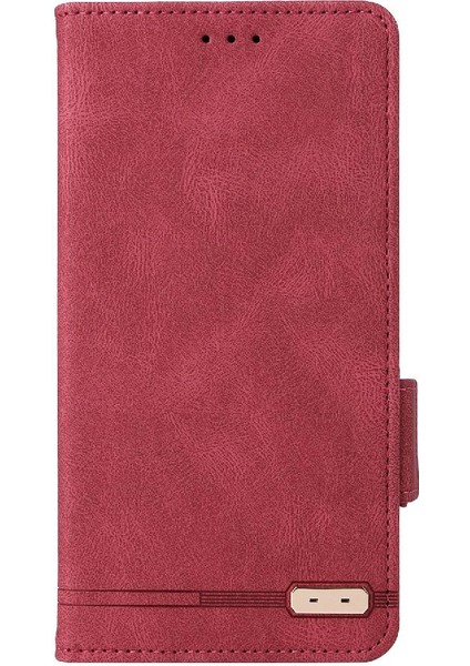 Xiaomi Poco F6 Deri Folio Flip Case Manyetik Karbon Fiber (Yurt Dışından)