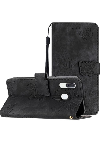 Samsung Galaxy A40 Pu Deri Manyetik Kapatma Cüzdan Kartı Için Flip Case (Yurt Dışından)