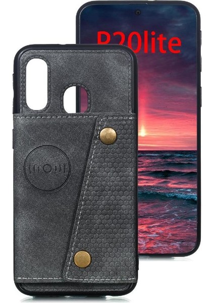 Cüzdan Kılıf Için Huawei P20 Lite Buit Demir Kickstand Kart Tutucu Cüzdan (Yurt Dışından) indirimleri