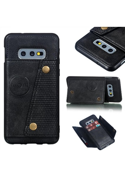 Samsung Galaxy A91 Kickstand Kart Tutucu Darbeye Cüzdan Için Cüzdan Kılıf (Yurt Dışından)