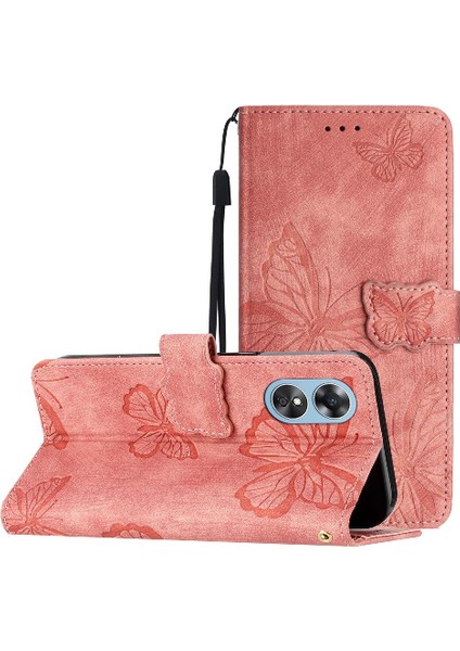 Oppo A17/A17K Manyetik Kapatma Pu Deri Kelebek Cüzdan Için Flip Case (Yurt Dışından) indirimleri