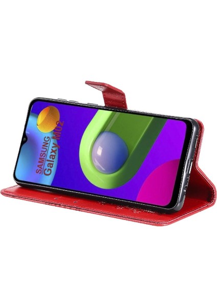 Samsung Galaxy A02 Için Flip CASE/M02 Pu Deri Darbeye Kapak ile Çevirin (Yurt Dışından)