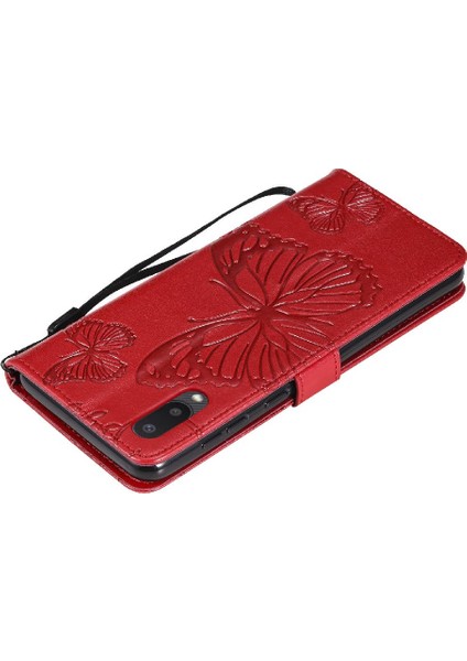 Samsung Galaxy A02 Için Flip CASE/M02 Pu Deri Darbeye Kapak ile Çevirin (Yurt Dışından)