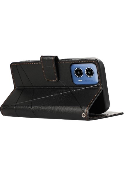 Motorola Moto G34 Şok Emici Darbeye Üç Kart Için Flip Case (Yurt Dışından)
