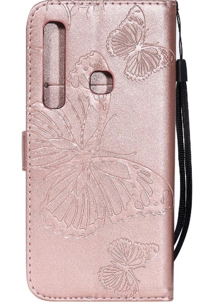 Samsung Galaxy A9 2018 Için Flip Case Manyetik Kapak Pu ile Kickstand Çevirin (Yurt Dışından) modelleri