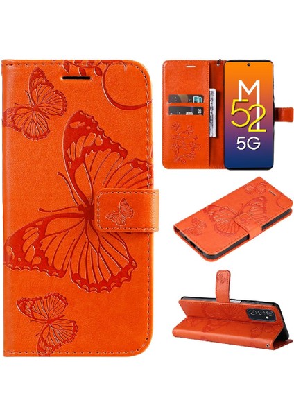 Samsung Galaxy M52 5g Darbeye Kapak Flip Kickstand Pu Deri (Yurt Dışından)