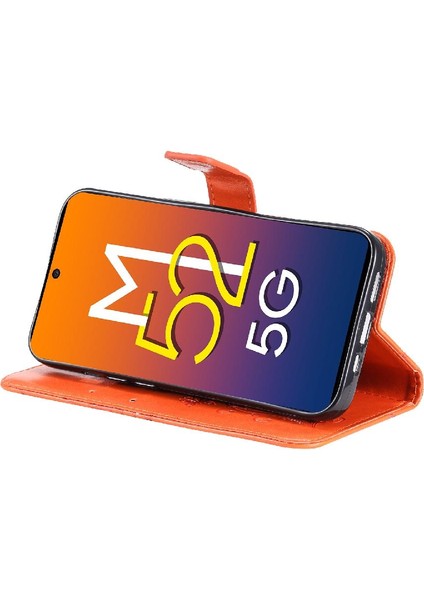 Samsung Galaxy M52 5g Darbeye Kapak Flip Kickstand Pu Deri (Yurt Dışından)