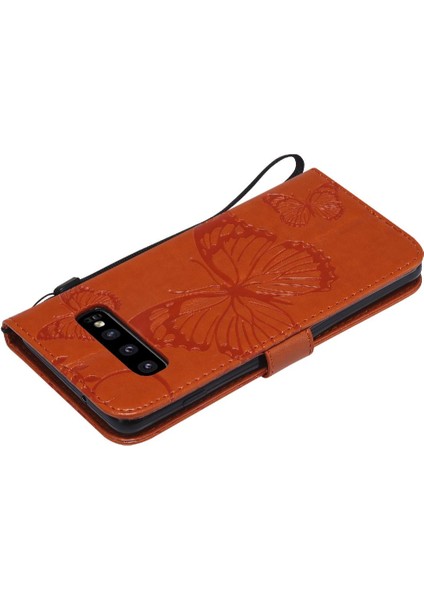 Samsung Galaxy S10 Manyetik Kapak Flip Kickstand Pu Deri Kapak (Yurt Dışından) fiyatları