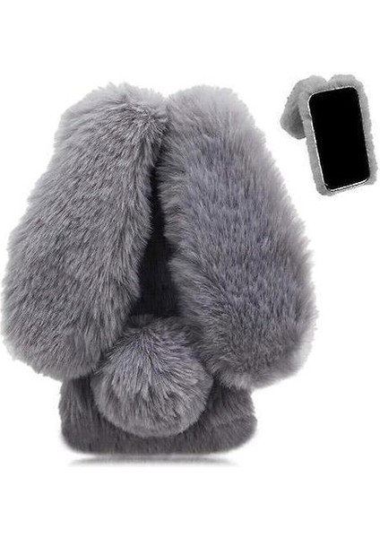 Xiaomi Poco F6 Peluş Telefon Kılıfı Için Kılıf Sonbahar ve Kış Sevimli Peluş Kulaklar (Yurt Dışından)